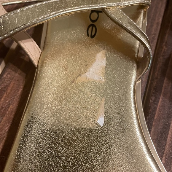 Gold Bebe sandals | size 7 / 7 1/2 | - Picture 4 of 8